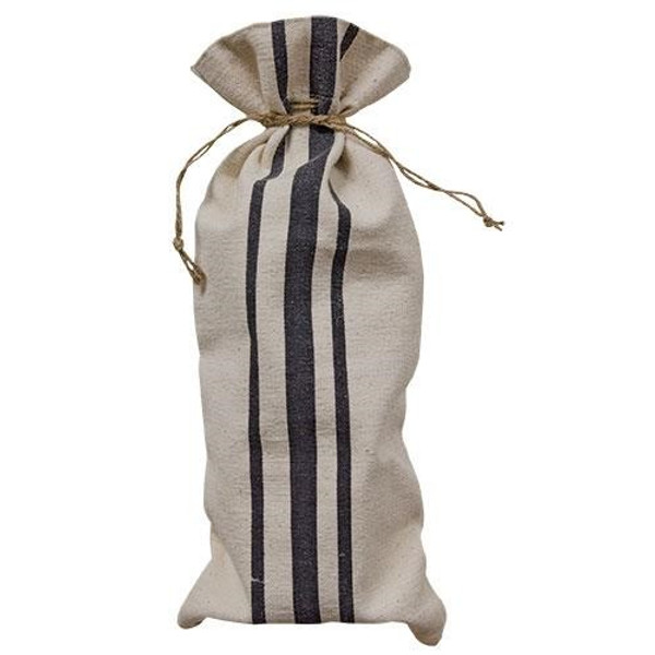 Black Striped Wine Bag G12149 By CWI Gifts