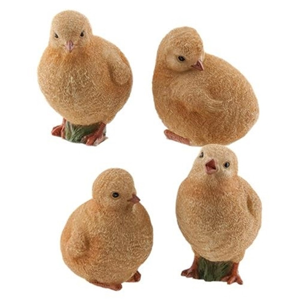 Resin Chick 4 Asstd. (Pack Of 4) G13077 By CWI Gifts