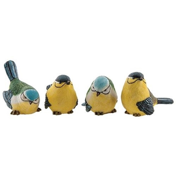 Mini Resin Bird 4 Asstd. (Pack Of 4) G13085 By CWI Gifts
