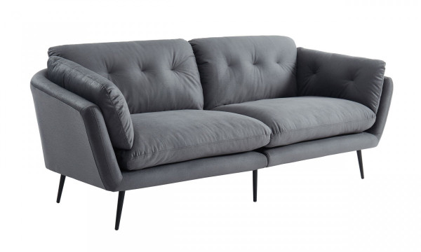 Modern 84" Grey Sofa With Two Cushions 480916 By Homeroots