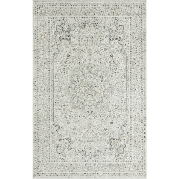 2' X 3' Ivory Gray And Taupe Floral Stain Resistant Area Rug 483024 By Homeroots