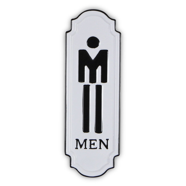 12" Black And White Metal Mens Room Wall Decor 483334 By Homeroots