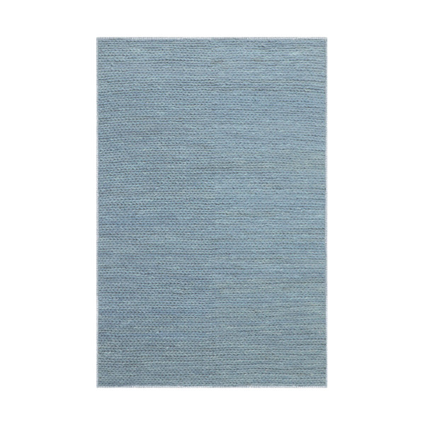 4' X 6' Light Blue Wool Handmade Stain Resistant Area Rug 486662 By Homeroots