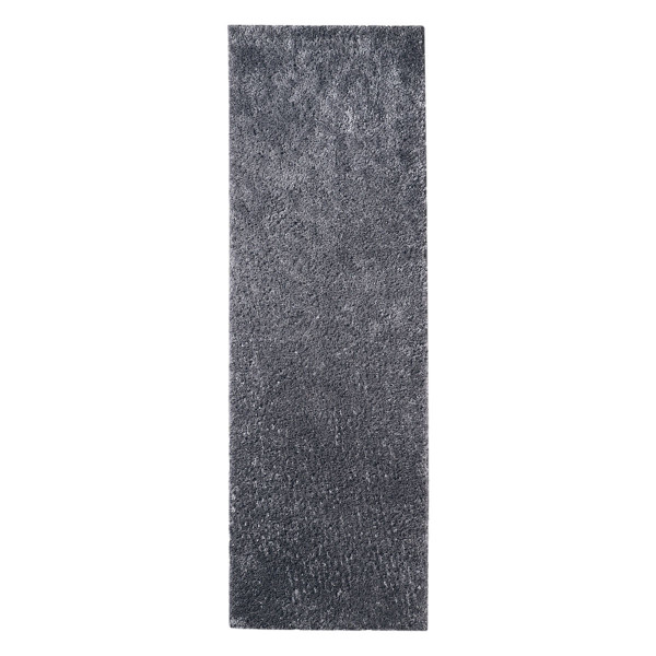 8' Grey Shag Stain Resistant Runner Rug 486781 By Homeroots