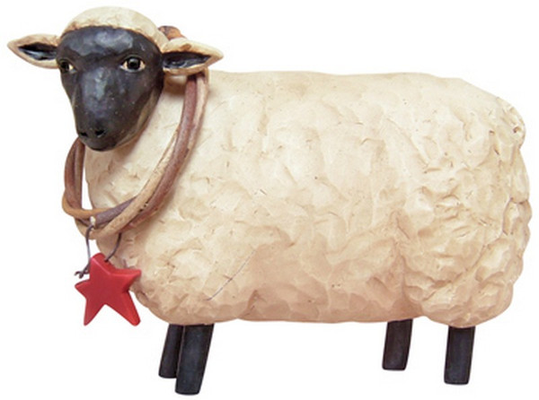 Resin Sheep W/Wreath G29075 By CWI Gifts