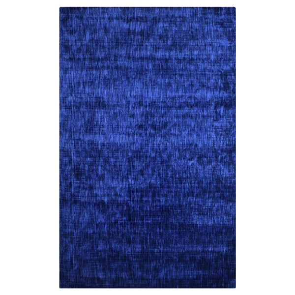 5' X 8' Navy Blue Abstract Handmade Stain Resistant Area Rug 486805 By Homeroots