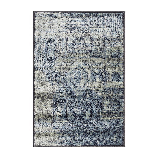 2' X 3' Taupe Abstract Power Loom Distressed Stain Resistant Area Rug 487121 By Homeroots