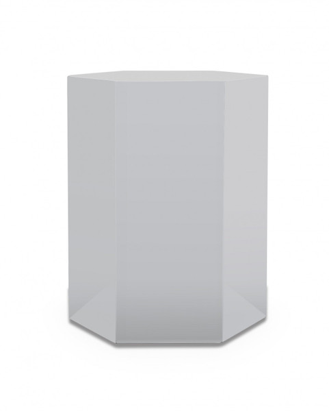 17" Light Grey Manufactured Wood Hexagon End Table 487344 By Homeroots