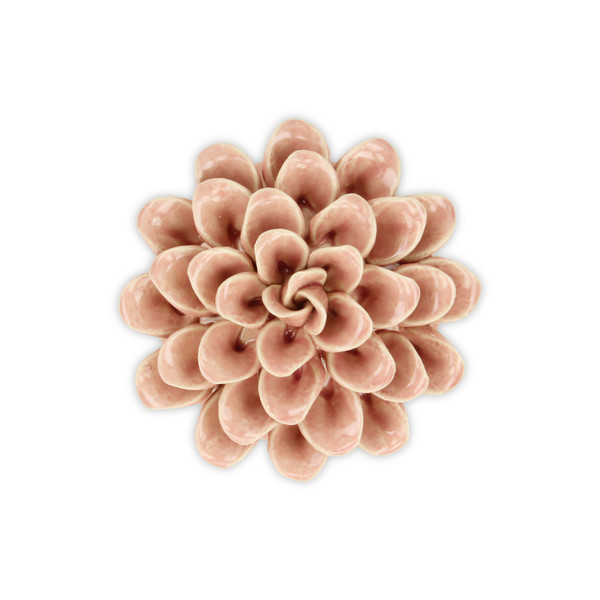 3" Pink Ceramic Blooming Flower Sculpture 487446 By Homeroots