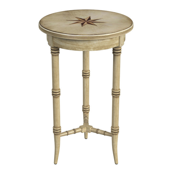 24" Beige Manufactured Wood Round End Table 488917 By Homeroots