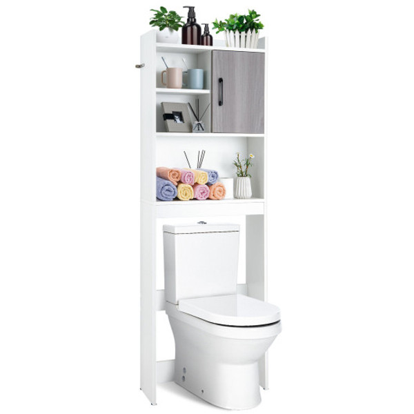 BA7822 4-Tier Space-Saving Toilet Sorage Cabinet With Open Shelves