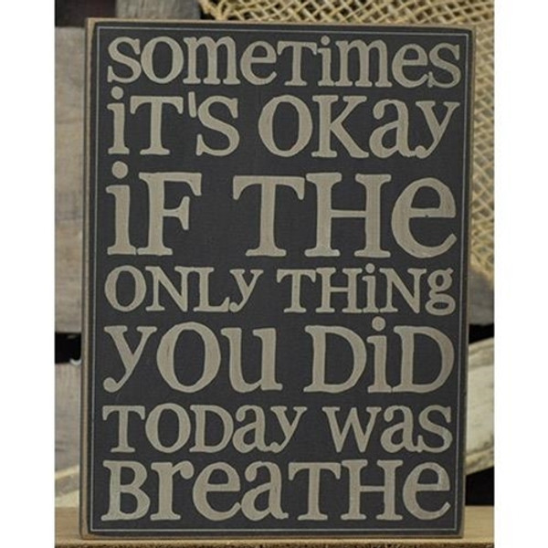 Breathe Wall Plaque - 6X8 - Assorted (Pack Of 4) G32417 By CWI Gifts