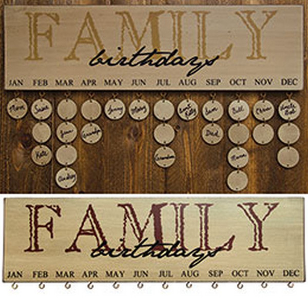 *Family Birthday Calendar - Assorted (Pack Of 2) G32505 By CWI Gifts