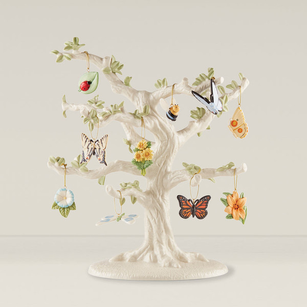Butterfly Meadow 10-Pc Ornament & Tree Set 894960 By Lenox