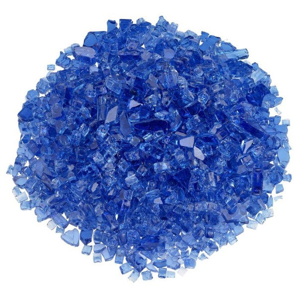 American Fireglass 1/4" Cobalt Fire Glass 10 lbs (Jar) AFF-COBL-10-J