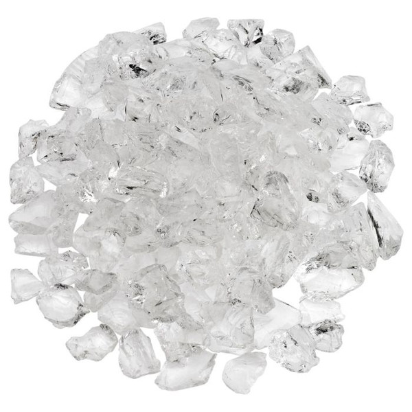 American Fireglass Ice Medium Fire Pit Glass 10 lbs (Bag) CG-ICE-M-10