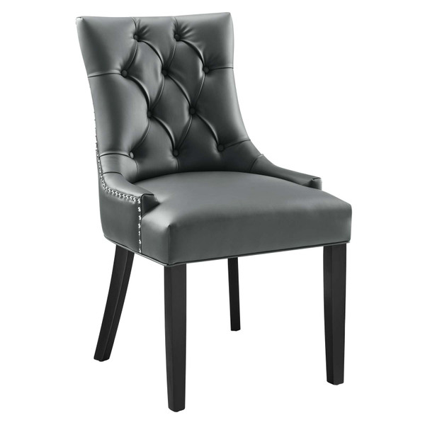 Modway Regent Tufted Vegan Leather Dining Chair - Gray EEI-2222-GRY