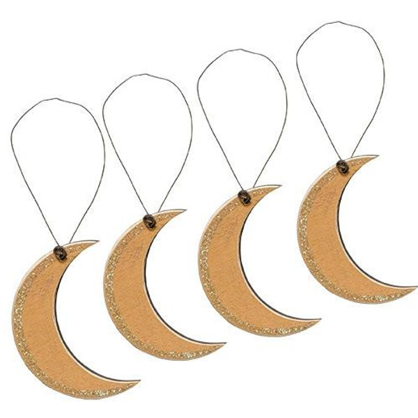 4/Set Moon Ornaments G33359 By CWI Gifts