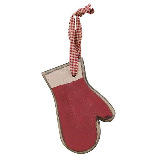 Red Mitten Wooden Ornament G33403 By CWI Gifts