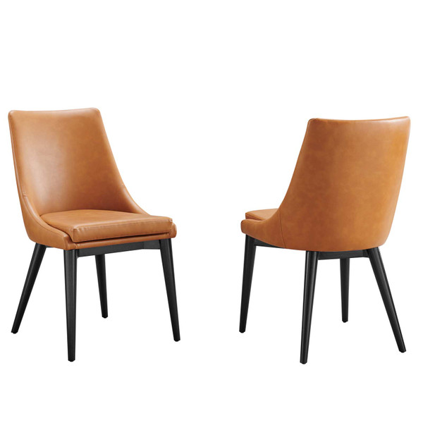 Modway Viscount Dining Side Chair Vinyl Set Of 2 - Tan EEI-2744-TAN-SET