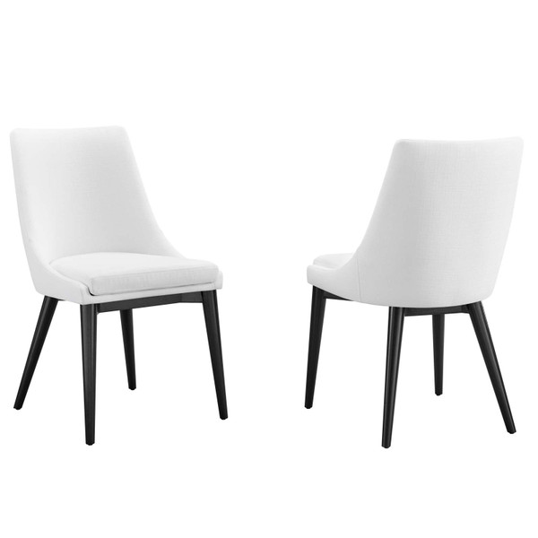 Modway Viscount Dining Side Chair Fabric Set Of 2 - White EEI-2745-WHI-SET