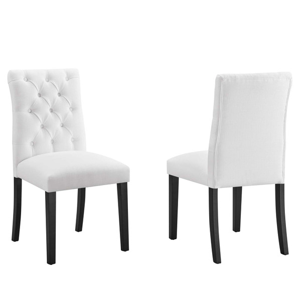 Modway Duchess Dining Chair Fabric Set Of 2 - White EEI-3474-WHI