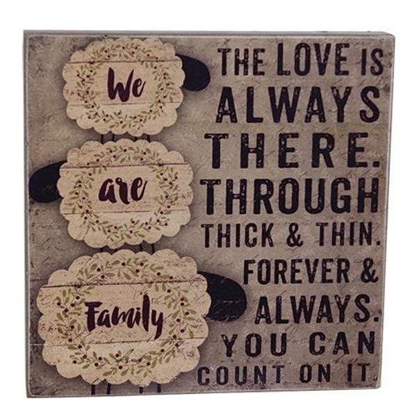 *We Are Family Box Sign G33545 By CWI Gifts