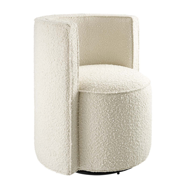 Modway Della Boucle Fabric Swivel Chair - Ivory EEI-6223-IVO