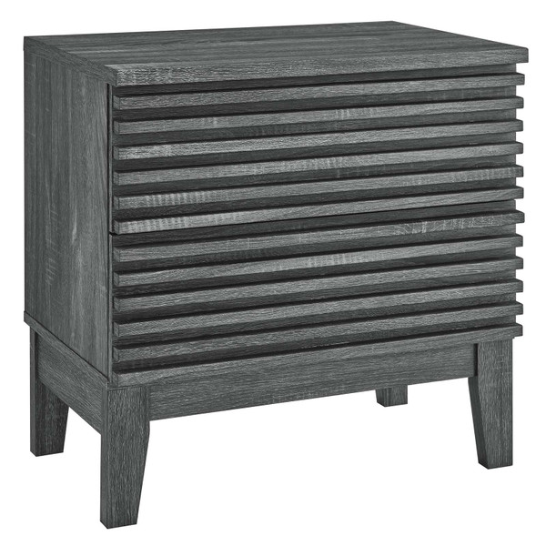 Modway Render Two-Drawer Nightstand - Charcoal MOD-6964-CHA
