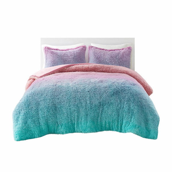 Primrose Ombre Shaggy Faux Fur Comforter Set - Twin/Twin Xl By Mi Zone MZ10-0642