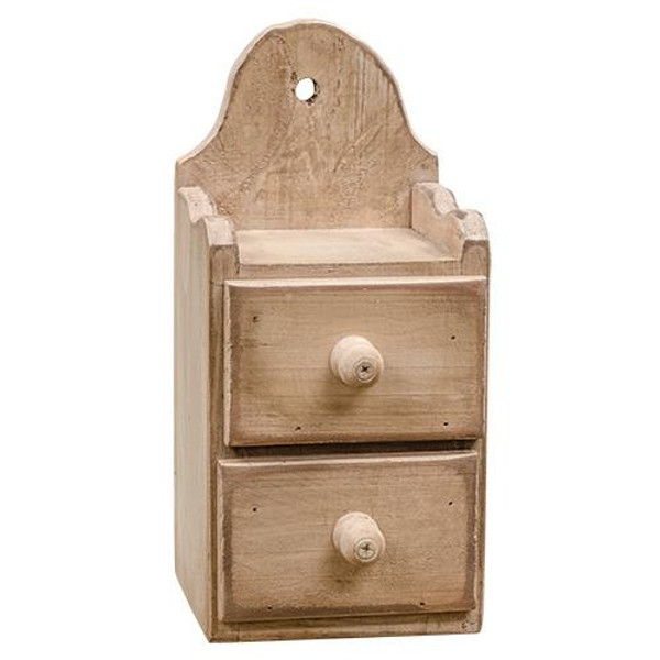 Ivory Two-Drawer Box G33825 By CWI Gifts