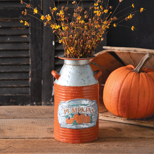 Harvest Market Pumpkins Milk Can 440351 By CTW Home