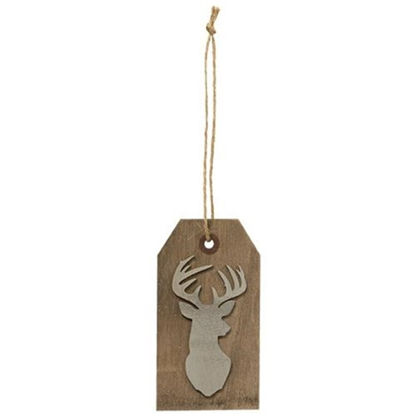Wood Deer Tag G33901 By CWI Gifts