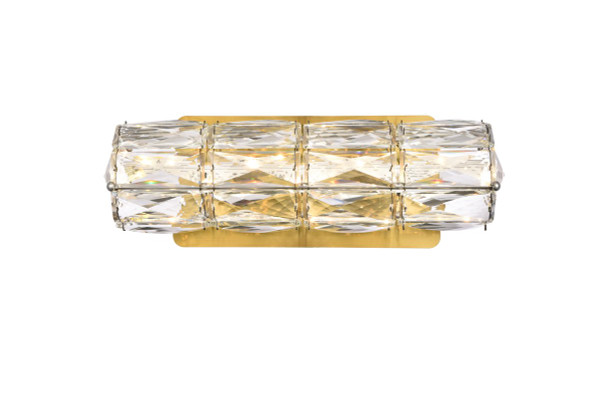 Valetta 12 Inch Led Linear Wall Sconce In Gold 3501W12G By Elegant Lighting