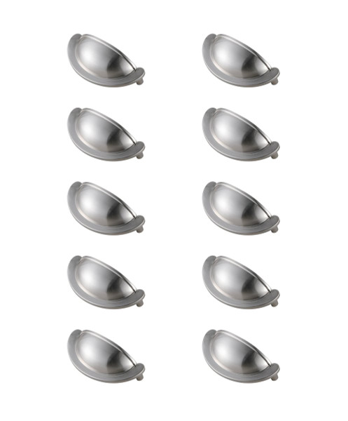 Claude 2-3/4" Center To Center Brushed Nickel Cup Bar Pull Multipack (Set Of 10) PL3001-NK-10PK By Elegant Lighting