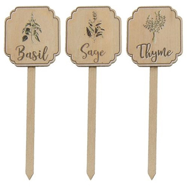 3/Set Herb Plant Stakes G34050 By CWI Gifts