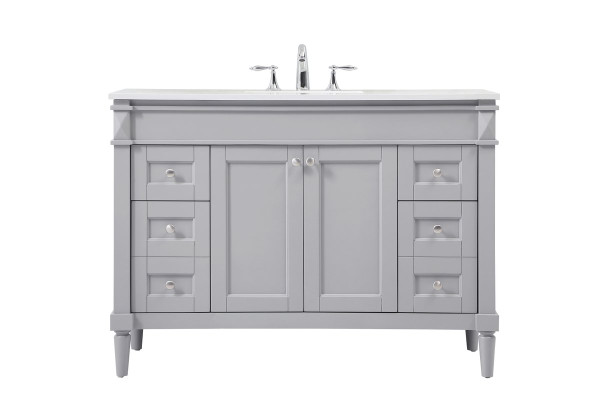 48 Inch Single Bathroom Vanity In Grey VF31848GR By Elegant Lighting