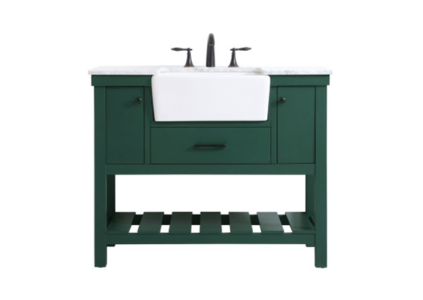 42 Inch Single Bathroom Vanity In Green VF60142GN By Elegant Lighting