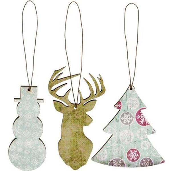 Wintertime Ornaments - 3 Assorted (Pack Of 5) G34196 By CWI Gifts