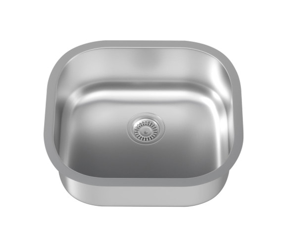 Stainless Steel Undermount Kitchen Sink L20" X W18" X H8" SK20120 By Elegant Lighting