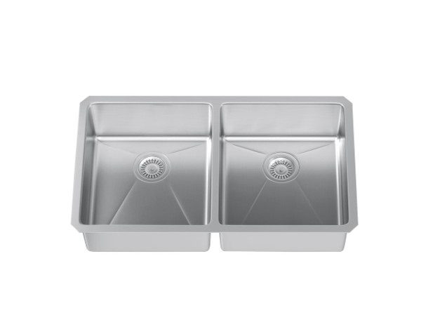 Stainless Steel Undermount Kitchen Double Sink L31'' X W18'' X H9" SK20231 By Elegant Lighting