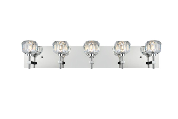 Graham 5 Light Wall Sconce In Chrome 3509W32C By Elegant Lighting