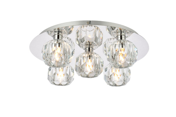 Graham 5 Light Ceiling Lamp In Chrome 3509F16C By Elegant Lighting