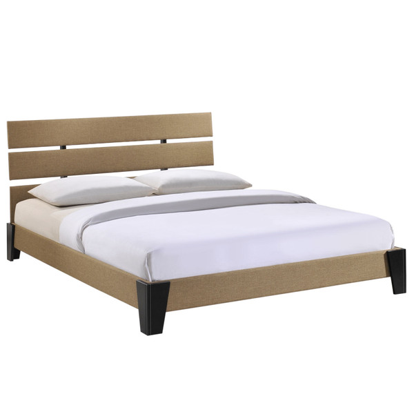 Modway Zoe Queen Fabric Bed - Latte MOD-5035-LAT