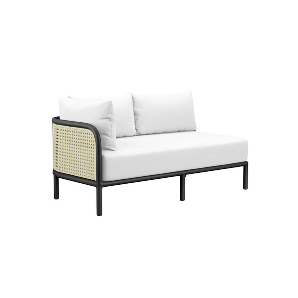 Modway Hanalei Outdoor Patio Left-Arm Loveseat - Ivory White EEI-5022-IVO-WHI