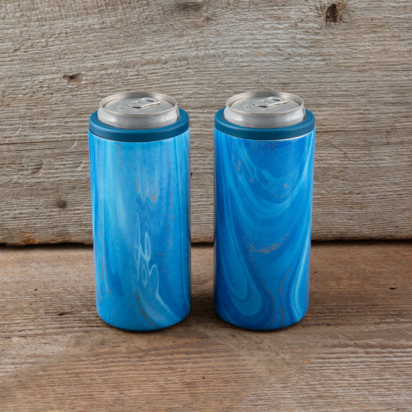 Insulated Blue Geo Slim Can Cooler Each (Pack Of 2) ECW9194PCBWFDS By Lenox