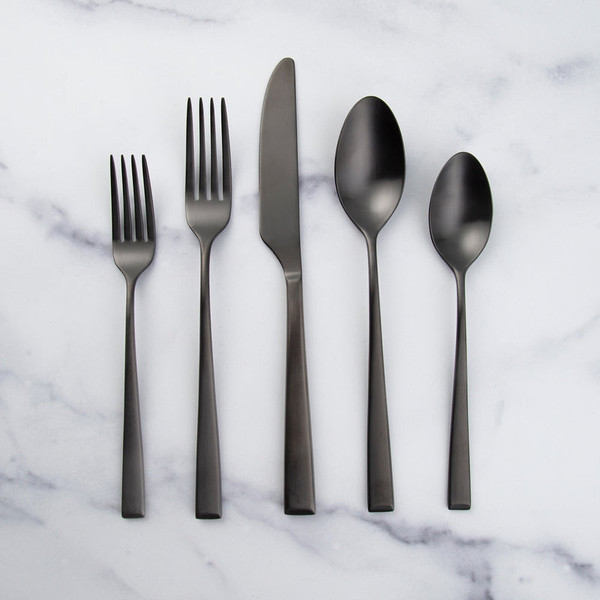 Marlise Pvd Black Satin 18/0 20-Piece Flatware Set 509220CKW12R By Lenox