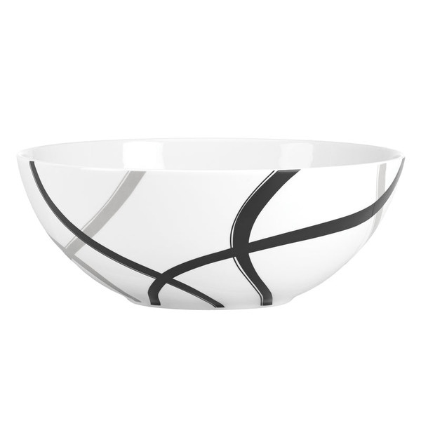 Vibe Black & Grey Dinnerware Serving Bowl 848653 By Lenox