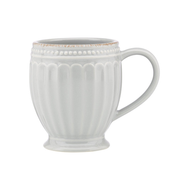 French Prl Grooves Dove Grey Dinnerware Mug 855546 By Lenox