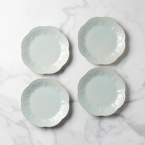 French Prl Ice Blue Dinnerware Accent Plate (Set Of 4) 891282 By Lenox